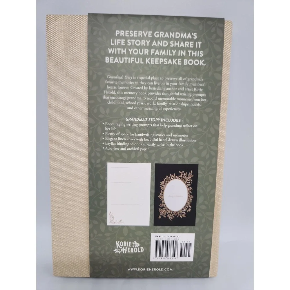 Grandma's Story : A Memory and Keepsake Journal for My Family by Korie Herold...